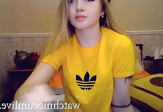 Cute Legal lifetime teenager teases exceeding webcam