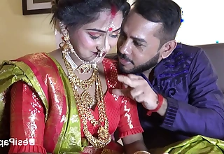 Freshly Married Indian Girl Sudipa Hard-core Honeymoon Waggish unlit sex increased by creampie - Hindi Audio