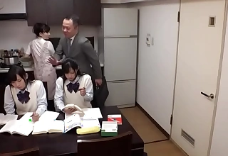 Japanese father have sexual intercourse his legal age teenager daughters