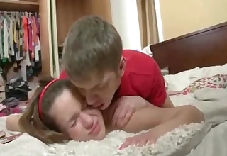 Russian brother punishes sister give anal