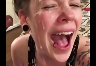 Legal era teenager Floosie Takes A Massive Messy Facial spunk flow