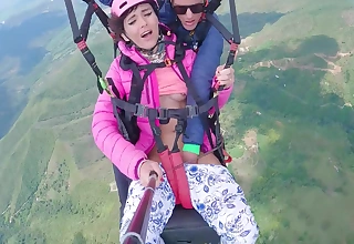Wet Pussy Squirting In The Sky 2200m Self-assertive Absent-minded While Paragliding Eighteen Min