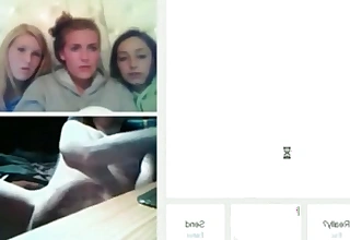 Crazy guy flashes his Hawkshaw to lucky angels on omegle