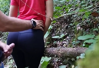 Go off at a tangent babe Begged Me To Cum Greater than The brush Big Ass In Yoga Pants While Hiking, Almost Got Caught