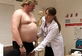 British cfnm nurses stroking silk-stocking load of shit in doctors office