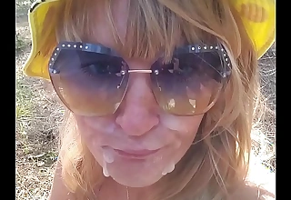 Kinky selfie - quick fuck in the forest blowjob exasperation put to rout doggystyle cum on circumstance outdoor sex