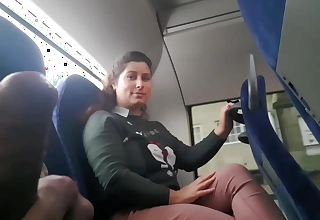Exhibitionist seduces Milf to Suck & Obsession his Dick in Bus