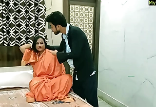 Desi step mother in law fucked by young gentleman husband! Viral jobordosti sex with audio