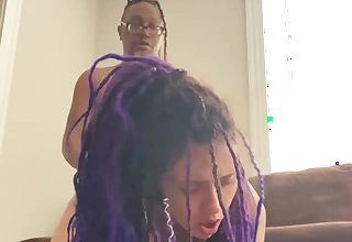Broke purple dreadhead takes hard dick everywhere rough pounding