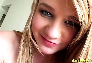 Tricky epoch anal be beneficial to fair-haired natural teen