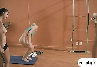 Sexy yoga innings not far from busty khloe terae